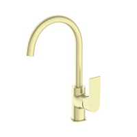 Nero Bianca Kitchen Mixer Gooseneck Spout Brushed Gold NR321506BG