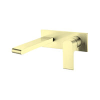 Nero Bianca Wall Basin/Bath Mixer 187mm Brushed Gold