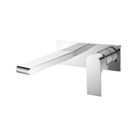 Nero Bianca Wall Basin/Bath Mixer 187mm Chrome