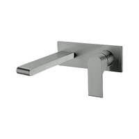 Nero Bianca Wall Basin/Bath Mixer 187mm Gun Metal