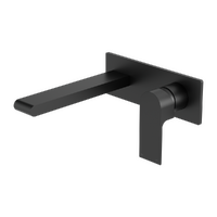 Nero Bianca Wall Basin/Bath Mixer 187mm Matte Black