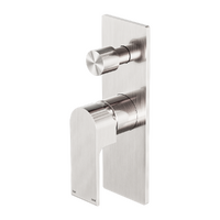 Nero Bianca Shower Mixer With Diverter Brushed Nickel NR321511aBN