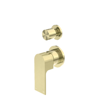 Nero Bianca Shower Mixer With Divertor Separate Back Plate Brushed Gold NR321511gBG