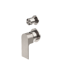 Nero Bianca Shower Mixer With Divertor Separate Back Plate Brushed Nickel NR321511gBN