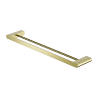 Nero Bianca Double Towel Rail 800mm Brushed Gold