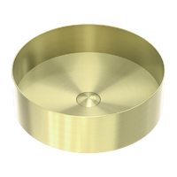 Nero NRB401RBG Opal Round 400mm Stainless Steel Basin Brushed Gold