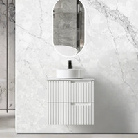 Otti NS600W Noosa 600mm Satin White Wall Hung Vanity