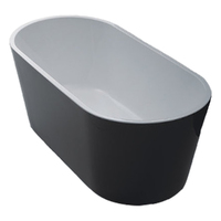 Oslo 1700 mm Freestanding Bath Tub Black & White