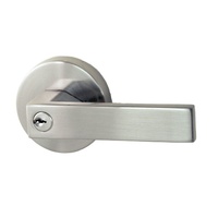 Nidus Lonsdale Round Key In Lever Door Handle - Brushed Nickel