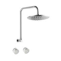 Linkware Loui 260mm Solid Brass Gooseneck Chrome Shower Set