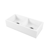 Turner Hastings Patri 100 x 47 Fine Fireclay Double Bowl Butler Sink