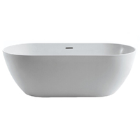 Castano Arese Lucite Acrylic 1600 mm Free Standing Bath - White Overflow 