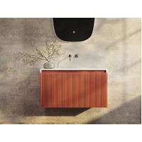BelBagno Rimini 800mm Wall Hung Bath Vanity Mounted Potter's Clay