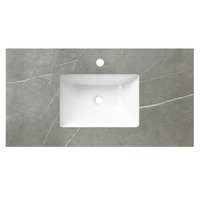 Otti RP64G-UB Rock Plate Stone 600mm Amani Grey With Undermount Basin 12TH