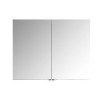 BelBagno Aluminium LED Double Door Shaving Mirror Cabinet 900mm
