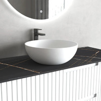 Otti London SSB3939 Solid Surface 390mm Above Counter Basin Matte White