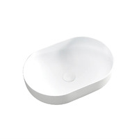 Otti Portofino SSB5035 Solid Surface 500mm Basin Above Counter Matte White