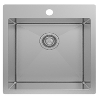 Fluire Single Bowl Stainless Steel Sink with 1 Tap Hole 30L