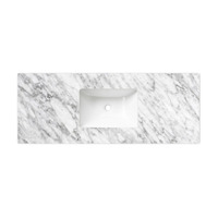 Otti Natural Carrara White Marble 1200mm With Under Mount Basin Cut Stone Top
