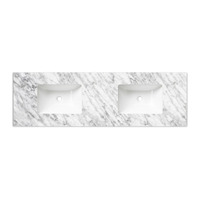 Otti Natural Carrara Marble 1500mm With Double Under Mount Basin Cuts Stone Top