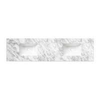 Otti Natural Carrara White Marble 1800mm With Double Under Mount Cuts Stone Top