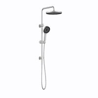 Linkware T7808BN Gabe 260mm Twin Shower With Rail Brushed Nickel
