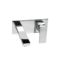 Linkware Lauren Project Square Solid Brass Wall Outlet Mixer Chrome