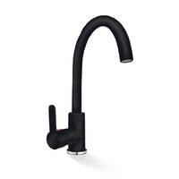 Linkware Loui T902BK Gooseneck Swivel Spout Sink Mixer Matte Black