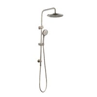 Linkware T9088BN Loui 3 Function Twin Shower With Rail Brushed Nickel