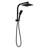 Linkware T9981BK Liberty 200mm Twin Rectangular Rain Shower Matte Black