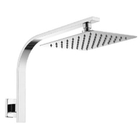 Linkware T9983CP Liberty 200mm Gooseneck Rectangular Shower Chrome