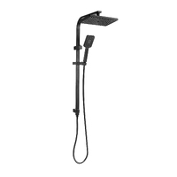 Linkware T9988BK Liberty Twin Bush 3 Function Shower with Rail Matte Black