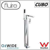 Fluire Cubo Freestanding Bath Spout Mixer & Hand Piece Chrome