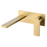 Pradus Cresta Combined Mixer And Spout- Brushed Gold