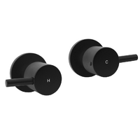 Curvo Wall Top Assemblies 1/4 Turn Matte Black