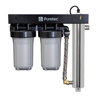 Puretec 10", 1" connection, Filtration & UV with Reversible Mounting Frame