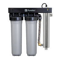 Puretec 20", 1" connection, Filtration & UV with Reversible Mounting Frame