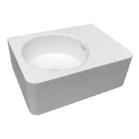 Fluire 750 mm Solid Surface Wall Hung Basin - Matte White