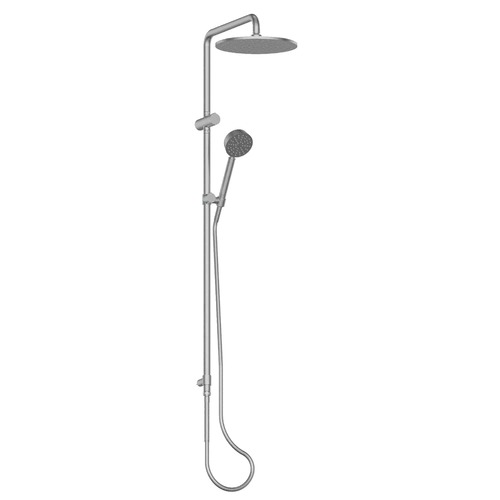Greens Gisele Twin Rail Adjustable Single Function Shower Brushed Stainless