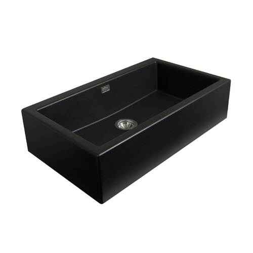 Seima Arqstone Rhodes 900mm Kitchen Butler Sinks Single Bowl Black