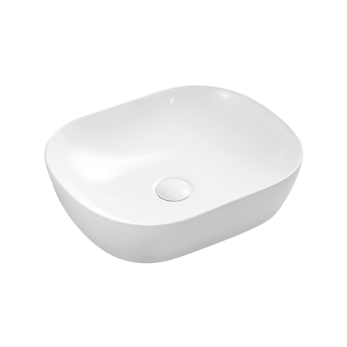 Seima Limni Ceramic 465mm White Above Counter Rectangular Basin