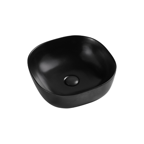 Seima Limni Ceramic 370mm Black Above Counter Square Basin