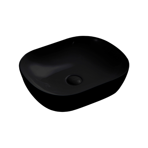 Seima Limni Ceramic 465mm Black Above Counter Rectangular Basin