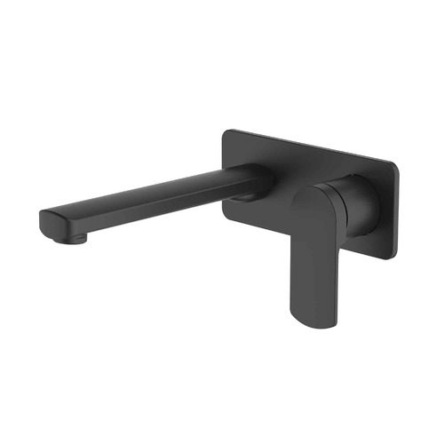 Greens Corban Wall Basin Mixer With Faceplate Matte Black