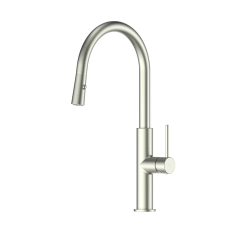 Greens Maci Pull Down Kitchen Sink Mixer Tap Brushed Nickel