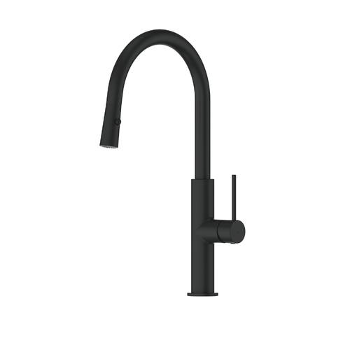 Greens Maci Pull Down Kitchen Sink Mixer Tap Matte Black