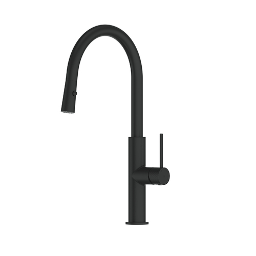 Greens Mika Pull Down With Swivel Spout Sink Mixer Matte Black