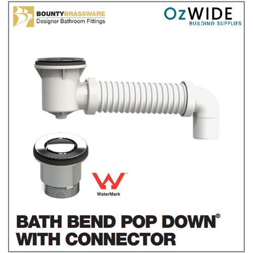 Bounty Pop-Down Bath Connector Kit Chrome