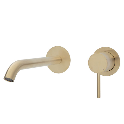 Fienza Kaya Wall Basin/Bath Mixer Set 200MM- Urban Brass