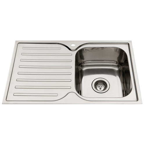 Everhard Classic Square 780 Kitchen Sink Single Bowl & Drainer RHB